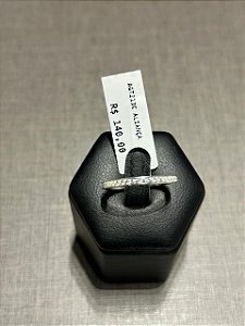 ALIANÇA FINA CRAVEJADA