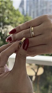 Par em ouro 18 k Reta tradicional