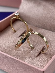 Alianças Reta Tradicional Ouro 18k 2 mm