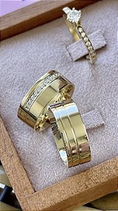 Alianças Lannister 8 mm Ouro 18k Maciço