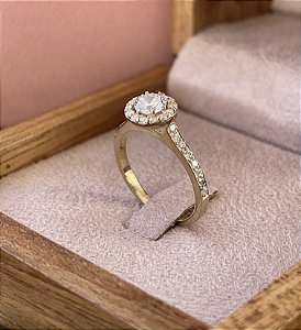 Anel Solitário Ivana Ouro 18k