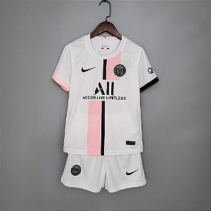 Conjunto Infantil (Camisa + Shorts) Paris Saint Germain "PSG" 2021-2022 (Away-Uniforme 2)