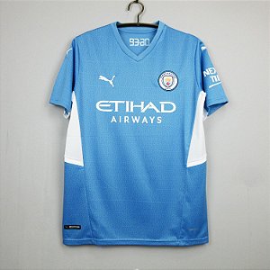 Camisa Manchester City 2021-22 (Home-Uniforme 1) 