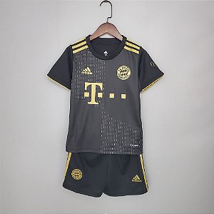 Conjunto Infantil (Camisa + Shorts) Bayern Munich 2021-22 (Away-Uniforme 2)