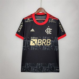 Camisa Flamengo 2021 (Third-Uniforme 3) - (com patrocínios)