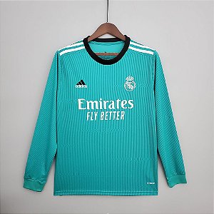 Camisa Real Madrid 2021-22 (Third - Uniforme 3) - Manga Longa