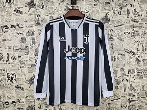 Camisa Juventus 2021-22 (Home-Uniforme 1) - Manga Longa