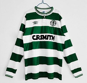 Camisa Celtic 1987-1989 (Home-Uniforme 1) - Manga Longa