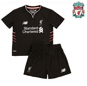 Conjunto Infantil  (Camisa + Shorts) Liverpool 2016-17 (Away-Uniforme 2)
