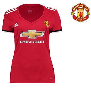 Camisa Manchester United 2017-18 (Home-Uniforme 1) - Feminina