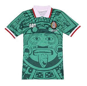Camisa  México Copa do Mundo 1998  (Home- uniforme 1)