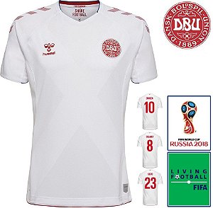 Camisa Dinamarca 2018-19 (Away-Uniforme 2) - "torcedor" - COPA DO MUNDO