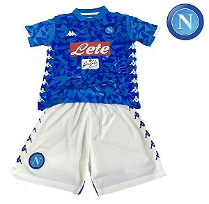 Conjunto Infantil (Camisa + Shorts) Napoli 2018-19 (Home-Uniforme 1)