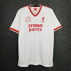 Camisa Liverpool 1985-1986 (Away-Uniforme 2) Comemorativa  Conquistas FA Cup e Campeonato Inglês