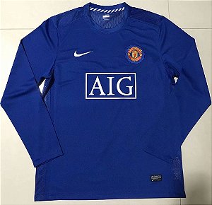Camisa Manchester United 2008-2009 (Third-Uniforme 3) - Manga Longa