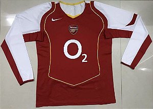 Camisa Arsenal 2004-2005 (Home-Uniforme 1) - Manga Longa