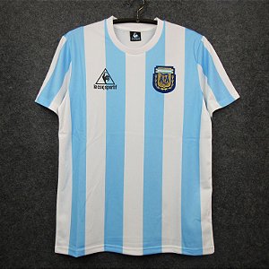 Camisa Argentina 1986 Copa do Mundo  (Home-Uniforme 1)