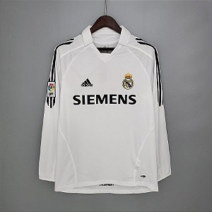 Camisa Real Madrid 2005-2006 (Home-Uniforme 1) - Manga Longa