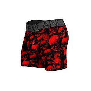 Cueca Boxer Kevland Red Skulls