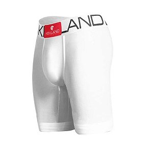 Cueca Boxer Long Leg Kevland Microfibra Branca