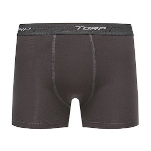 CUECA PLUS SIZE BOXER ALGODÃO LISA - CHUMBO