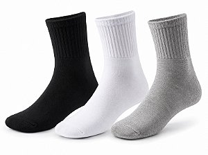 Kit Com 3 Pares de Meias Cano Curto Sport Griffos