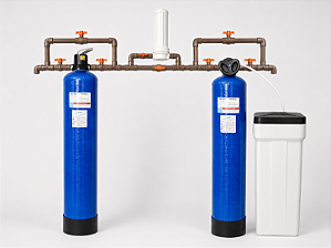 Sistema Filtro Central e Abrandador Tratamento para Dureza 3000l/h