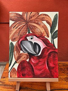 Quadro Arara Vermelha