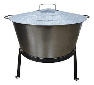 Tacho Redondo Para Banha N°2 Com Tampa E Tripé - 44l- Konzen