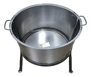 Tacho Redondo Para Banha N°2 Com Tripé - 44 Litros - Konzen