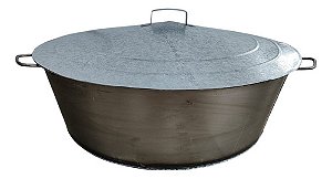 Tacho Redondo Para Banha N°5 Com Tampa - 90 Litros - Konzen