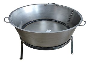 Tacho Redondo Para Banha N°5 Com Tripé - 90 Litros - Konzen
