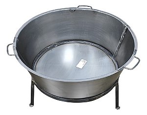 Tacho Redondo Para Banha N°6 Com Tripé - 108 Litros - Konzen
