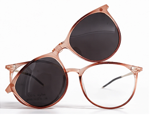 Armação de Óculos de Grau Feminino Clipon