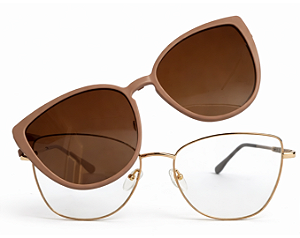 Armação de Óculos de Grau Feminino Clipon