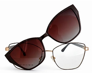 Armação de Óculos de Grau Feminino Clipon