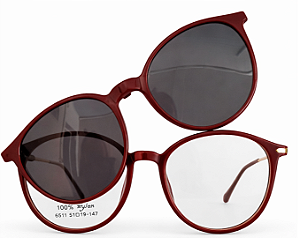 Armação de Óculos de Grau Feminino Clipon