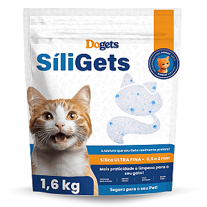 Areia de Sílica Super Fina para Gato 1,6kg Cristais Finos Higiênica Premium
