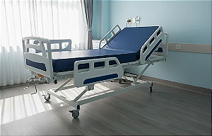 Kit Cama Hospitalar Fowler Injetada Elevação 3 Manivelas e Colchão D-33 - Salutem