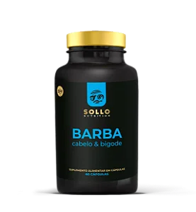 BARBA CABELO & BIGODE 60 CAPS - SOLLO NUTRITION