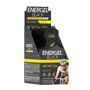 Energel Black (Com Cafeina) Display c/ 10 unidades - Bodyaction Sabor:Abacaxi