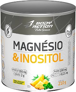 Magnesio e Inositol 210g - Bodyaction Sabor:Abacaxi com Hortela