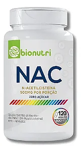 NAC ACETILCISTEINA BIONUTRI 120 CAPS 500 MG