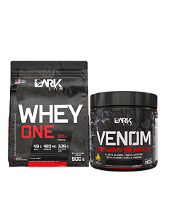 combo whey one 900g + pre treino venom 300g