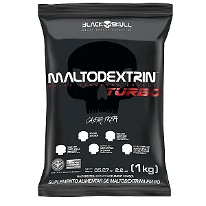 Maltodextrin Turbo - Refil 1kg - Black Skull sabor; laranja