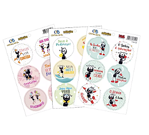 Kit Cartelas Adesivas Smilinguido