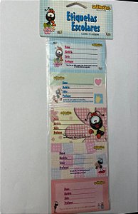 Etiquetas Escolares Faniquita - Feminino - Pct C/10 Un