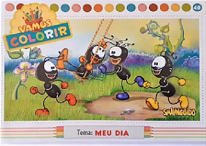 Livro Vamos Colorir - Meu Dia - Smilinguido