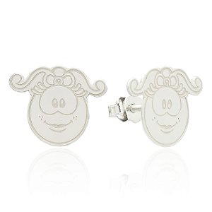 Brinco de Prata Faniquita Sorrindo