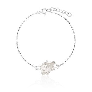 Pulseira de prata Faniquita Deitadinha - Noble